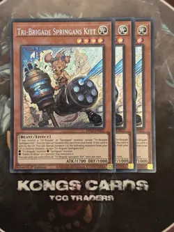X3 BPRO-EN025 Tri-Brigade Spriggans Kitt Secret Rare YuGiOh NEW! PLAYSET - Image 1