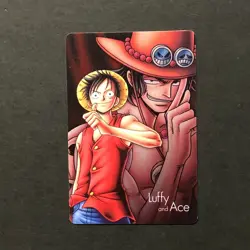 S1151 Luffy & Ace One Piece Carddass Card Japanese Bandai 2009 - Image 1