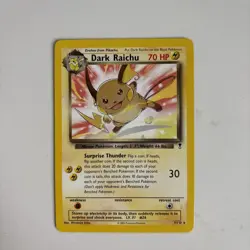 Pokemon TCG 2002 Legendary Collection Dark Raichu Rare Card 7/110 - Image 1