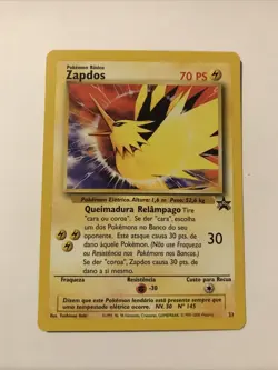 Pokemon Portuguese ZAPDOS Black Star Promo Card #23 RARE - Image 1