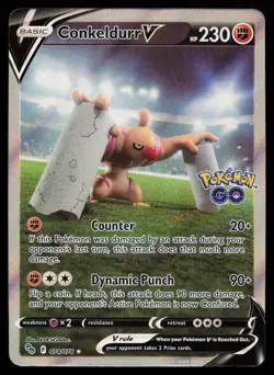 Conkeldurr V (Alternate Full Art) 074/078 Ultra Rare Pokemon GO Pokemon Card - Image 1