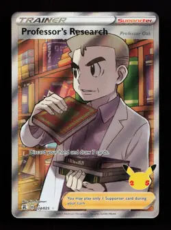 Professor's Research (Full Art) 024/025 Ultra Rare Celebrations Pokemon Card - Image 1