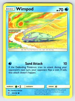 Wimpod 50/236 2019 S&M Unified Minds Pokemon Card TCG Komiya Art Common - Nm - Image 1