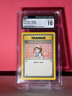 CGC 10 GEM MINT Bill 91/102 Base Set Pokemon Card (PSA) - Image 1