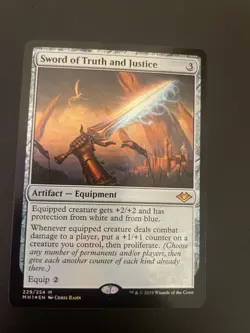 1x Sword of Truth and Justice Foil NM Modern Masters Magic: the Gathering MTG - Image 1