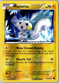Pokemon tcg: Plasma Freeze Pachirisu #37/116 Reverse Holo - NM Common .VO5 - Image 1