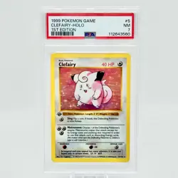 1999 Pokemon Clefairy Shadowless 1st Edition 5/102 PSA 7 Holo Rare - Near Mint! - Image 1