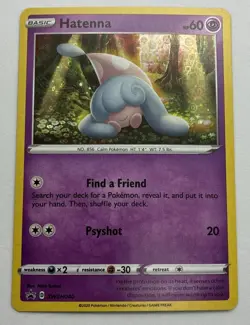 Pokemon TCG Hatenna SWSH040 Black Star Holo General Mills NM - Image 1