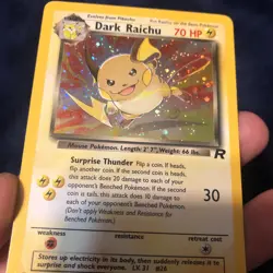Dark Raichu 83/82 Team Rocket Holo 2000 Pokemon NM-LP cond - Image 2