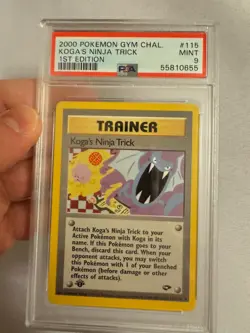 2000 Pokemon 1st Edition Koga’s Ninja Trick Trainer Gym Challenge 115/132 PSA 9 - Image 2