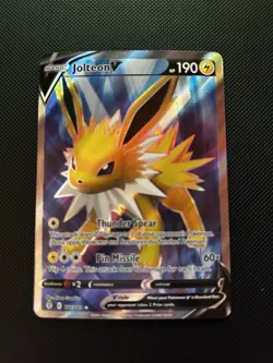 Jolteon V 177/203 SWSH07: Evolving Skies Full Art Ultra Rare Holo Pokemon TCG - Image 2