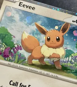 Eevee SVP 043 *SWIRL* Obsidian Flames Black Star Promo Cosmos Holo Pokemon NM/M - Image 4
