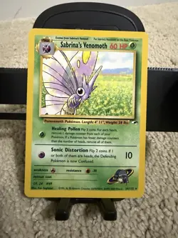 Pokemon Sabrina’s Venomoth 34/132 Gym Heroes Rare Non-Holo TCG NM - Image 1