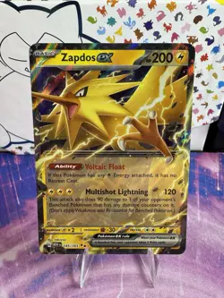 Pokemon TCG Zapdos ex 145/165 151 Double Rare Near Mint NM - Image 1