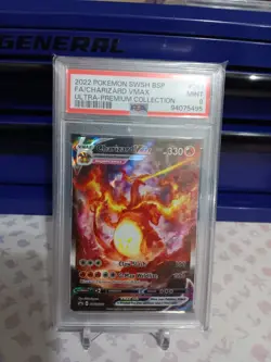 2022 POKEMON SWSH BLACK STAR PROMO #261 FULL ART/CHARIZARD VMAX PSA 9 - Image 1