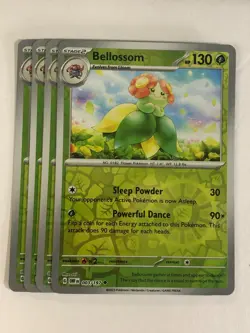 Pokemon TCG Obsidian Flames 4x Playset Reverse Holographic Bellossom 003/197 NM - Image 1