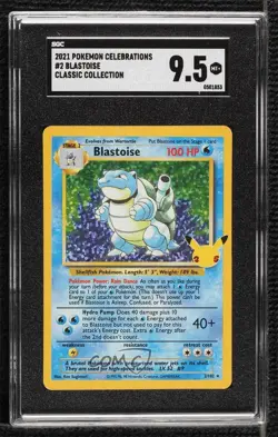 Blastoise () Holo Pokemon Celebrations Classic Collection SGC 9.5 Mint+ - Image 1