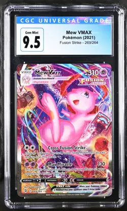 Pokemon 2021 Mew VMAX Fusion Strike 269/264 CGC 9.5 - Image 1