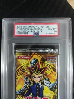 2003 Yu-Gi-Oh Pharoanic Guardian 1st Edition Sealed & Graded Booster Pack PSA 10 - Image 5