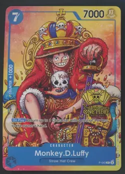 Monkey.D.Luffy (2nd Anniversary Stamped) P-043 One Piece Promo Non Foil - Image 1