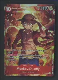One Piece Monkey D Luffy ST10-006 Treasure Booster Promo Foil Super Rare Bandai - Image 1