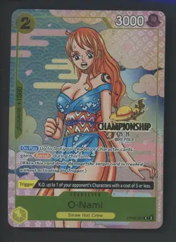 One Piece TCG O-Nami Nami OP06-101 25-26 Championship Promo - Image 1
