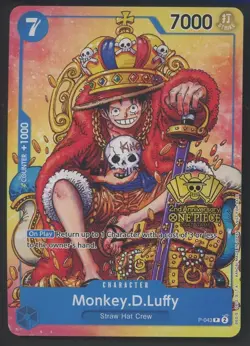 Monkey.D.Luffy (2nd Anniversary Stamped) P-043 One Piece Promo Non Foil - Image 1