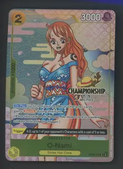 One Piece TCG O-Nami Nami OP06-101 25-26 Championship Promo - Image 1