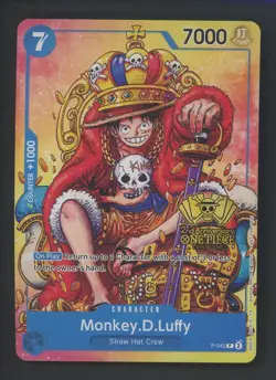 Monkey.D.Luffy (2nd Anniversary Stamped) P-043 One Piece Promo Non Foil - Image 1