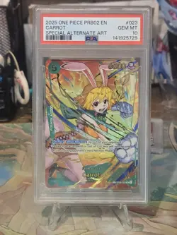 2025 ONE PIECE PRB02-PREMIUM BOOSTER ALTERNATE ART CARROT PSA 10 - Image 1