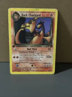 Pokemon TCG Dark Charizard 21/82 Base Set Non-Holo Rare Card LP - Image 1