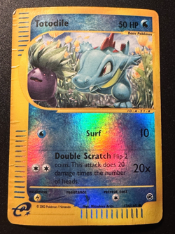 Totodile 134/165 Expedition Pokemon Card Reverse Holo Foil Rare HP- - Image 1