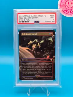PSA 9 - 2023 MAGIC THE GATHERING LTC, 508 FELL BEAST'S SHRIEK SCENE-FOIL - Image 1