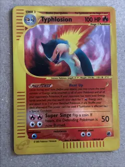 Pokemon TCG Typhlosion Expedition Base Set Holo Card 28/165 - Image 1