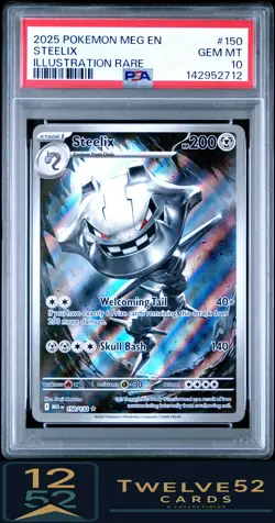 2025 Pokemon Meg En-Mega Evolution Steelix 10 PSA - Image 1
