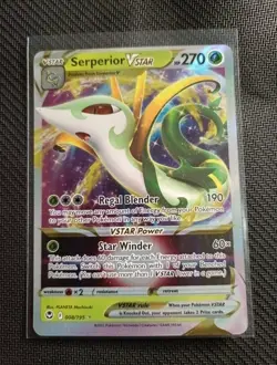 Pokemon TCG Serperior Vstar Silver Tempest 008/195 Holo Ultra Rare - Image 1