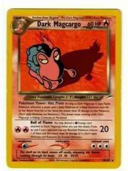 Pokemon Dark Magcargo Neo Destiny Card #18/105 LP - Image 2