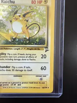 Pokemon Base Set 2 Raichu 16/130 Holo NM Near Mint - Image 4