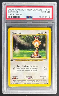 28109817 Sentret 2000 Pokemon Neo Genesis 1st Edition #71 PSA 10 - Image 1