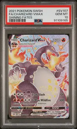 Charizard VMAX PSA 10 Gem Mint SV107 2021 Pokemon Shining Fates - Image 1