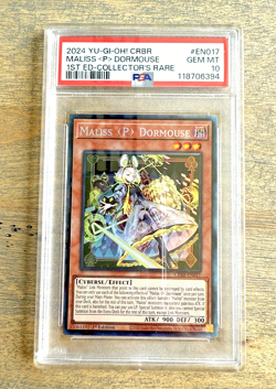 Yu-Gi-OH #EN017 2024 Crossover Breakers 1st Edition PSA 10, MALISS P DORMOUSE - Image 1