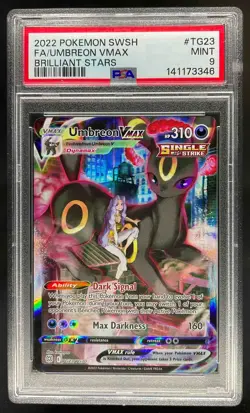 2022 Pokemon SW&SH Brilliant Stars Umbreon VMAX Full Art PSA 9 Mint #TG23/TG30 - Image 1