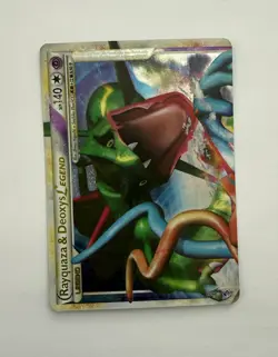 Rayquaza & Deoxys Legend Pokemon Trading Card 89/90 Top Half - Image 1