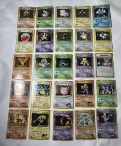 vintage japanese pokemon 25 cards holo lot. No Duplicates Pocket Monsters - Image 1