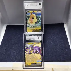 2 Slab Lot CGC 10 Gem Mint Pokemon Card TCG CUTE COOL GIFT SET PAIR FAST USPS EN - Image 2