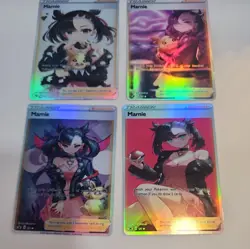 Lot of 4 Custom holo Marnie Trainer Pokemon Trading Card sleeved & top loaded - Image 2