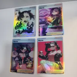 Lot of 4 Custom holo Marnie Trainer Pokemon Trading Card sleeved & top loaded - Image 3