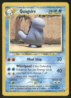 Pokemon Tcg Quagsire #48 Pokemon Neo Revelation MP - Image 1