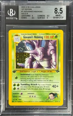 Pokemon 2000 Giovanni's Nidoking Gym Challenge 1st Edition #7 BGS 8.5 - Image 1