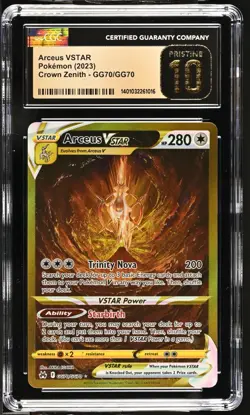 Pokemon 2023 Arceus VSTAR Crown Zenith GG70/GG70 CGC PRISTINE 10 - Image 1